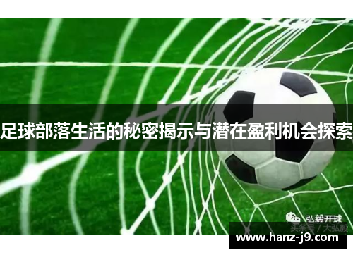 足球部落生活的秘密揭示与潜在盈利机会探索